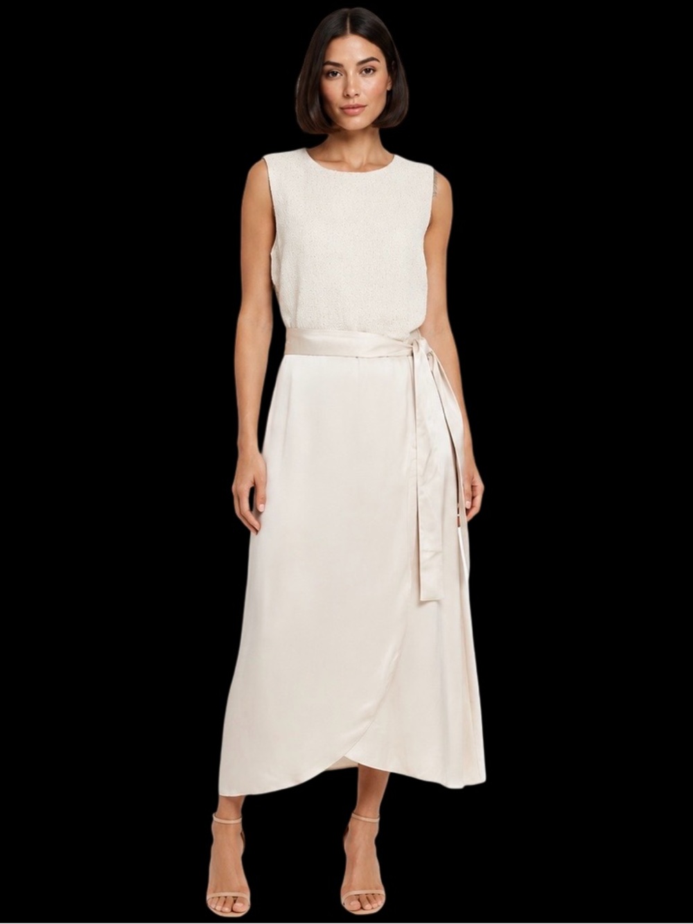 Peserico mixed media midi dress. EUC - Picture 3 of 10